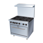 Admiral Craft BDGR-36/NG Restaurant Gas Range with 6 Burners - 208,000 BTU