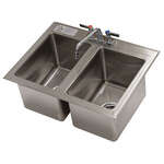 Advance Tabco DI-2-10-EC-X 2 Compartment Stainless Steel Sink, Drop-In