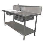 Advance Tabco DL-30-72 Prep Table Sink Unit