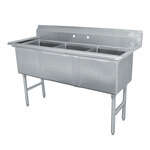 Advance Tabco FC-3-1515-X 50" W Three Compartment Stainless Steel Sink without Drainboard