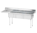 Advance Tabco FE-3-1620-18L-X 68.5" W Three Compartment Stainless Steel Sink With Left-hand Drainboard