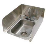 Advance Tabco K-614B Removable 3-sided splash for counter-mounted drop in sink