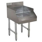 Advance Tabco SL-GS-12 Stainless and Galvanized Steel Underbar Drain Workboard Unit, Freestanding, 12" x 23"