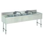 Advance Tabco SLB-64C-X Underbar Sink Unit, 4 Compartment, 72"W x 18"D