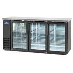 Arctic Air ABB72G 3 Door Refrigerated Back Bar Storage Cabinet