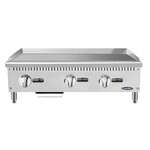 Atosa USA, Inc. Atosa USA ATMG-36 CookRite 36.00'' Countertop Gas Griddle with Manual Controls - 90,000 BTU