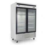 Atosa USA, Inc. Atosa USA MCF8707GR 54.38'' Silver 2 Section Swing Refrigerated Glass Door Merchandiser