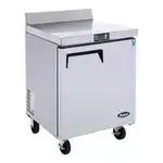 Atosa USA, Inc. Atosa USA MGF8408GR 27.50'' 1 Door Counter Height Worktop Refrigerator with Side / Rear Breathing Compressor - 7.2 cu. ft.