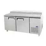 Atosa USA, Inc. Atosa USA MPF8202GR 67.00'' 2 Door Counter Height Refrigerated Pizza Prep Table