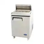 Atosa USA, Inc. Atosa USA MSF8301GR 27.50'' 1 Door Counter Height Refrigerated Sandwich / Salad Prep Table with Standard Top