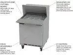 Beverage Air SPE27HC-12M-B 27'' Mega Top Refrigerated Salad / Sandwich Prep Table