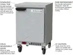 Beverage Air WTR20HC-FLT 20'' Worktop Refrigerator - 2.25 cu. ft.