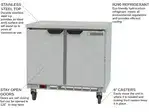 Beverage Air WTR36AHC-FLT 36'' Worktop Refrigerator - 8.5 cu. ft.