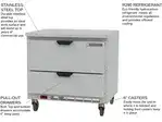 Beverage Air WTRD36AHC-2-FLT 36'' Worktop Refrigerator - 8.5 cu. ft.