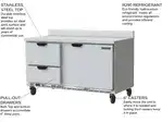 Beverage Air WTRD60AHC-2-FIP 60'' Worktop Refrigerator - 17.1 cu. ft.