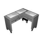 Caddy TF-613-R Slimline (L-Shaped) Serving Counter, Hot Food, Electric