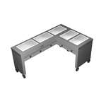 Caddy TF-615-R Slimline (L-Shaped) Serving Counter, Hot Food, Electric