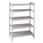 Cambro CPU183072V5480 Camshelving® Premium Series 30"W x 18"D x 72"H Shelving Unit, Plastic with Metal Frame - NSF