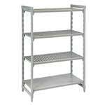 Cambro CPU184884VS4PKG Camshelving® Premium Series 48"W x 18"D x 84"H Shelving Unit, Plastic with Metal Frame - NSF