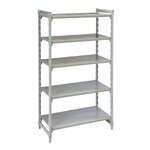 Cambro CPU187284S5PKG Camshelving® Premium Series 72"W x 18"D x 84"H Shelving Unit, Plastic with Metal Frame - NSF