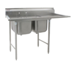 Eagle Group 414-16-2-18R 56.63" W Two Compartment Sink With Right-hand Drainboard