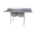 Eagle Group 414-24-2-24-X 100" W Two Compartment Sink with 2 Drainboards