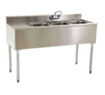 Eagle Group B4L-18-X Underbar Sink Unit, 3 Compartment, 48"W x 20"D