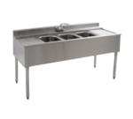 Eagle Group B5R-22 Underbar Sink Unit, 3 Compartment, 60"W x 24"D