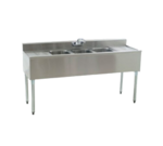 Eagle Group B6C-4-18 Underbar Sink Unit, 4 Compartment, 72"W x 20"D