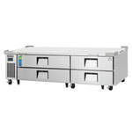 Everest Refrigeration ECB82-84D4 84" 4 Drawer Stainless & Galvanized Steel Refrigerated Chef Base