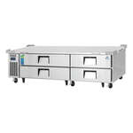 Everest Refrigeration ECB82D4 82.38" 4 Drawer Stainless & Galvanized Steel Refrigerated Chef Base