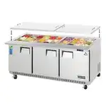 Everest Refrigeration EOTP3 71.13'' Mega Top Refrigerated Salad / Sandwich Prep Table