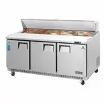 Everest Refrigeration EPBNR3 71.13'' Refrigerated Salad / Sandwich Prep Table