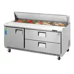 Everest Refrigeration EPBNR3-D2 71.13'' Refrigerated Salad / Sandwich Prep Table