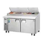 Everest Refrigeration EPPR2 71'' Refrigerated Pizza Prep Table