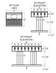 Glastender BT-5-MFR Tee Draft Dispensing Tower