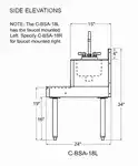 Glastender C-BSA-18R Stainless Steel Underbar Blender Station