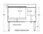 Glastender C-CBA-36L-CP10-ED Stainless Steel Underbar Ice Bin / Cocktail Station