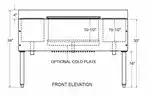 Glastender C-CBA-48-CP10 Stainless Steel Underbar Ice Bin / Cocktail Station