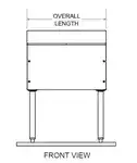 Glastender C-DBA-12 Stainless Steel Underbar Drain Workboard Unit, Freestanding, 12" x 19"