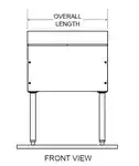 Glastender C-DBA-30 Stainless Steel Underbar Drain Workboard Unit, Freestanding, 30" x 19"