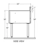 Glastender C-DBB-18 Stainless Steel Underbar Drain Workboard Unit, Freestanding, 18" x 24"