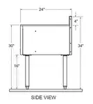 Glastender C-DBB-30 Stainless Steel Underbar Drain Workboard Unit, Freestanding, 30" x 24"