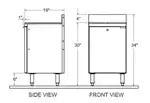 Glastender C-DBCA-12-LD Stainless Steel Underbar Drainboard