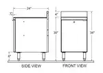 Glastender C-DBCB-12-LD Stainless Steel Underbar Drainboard