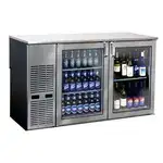 Glastender C2FB72 2 Door Refrigerated Back Bar Storage Cabinet