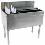 Glastender CBA-36L-CP10 Stainless Steel Underbar Ice Bin / Cocktail Station