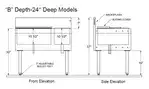 Glastender CBB-42R-CP10 Stainless Steel Underbar Ice Bin / Cocktail Station