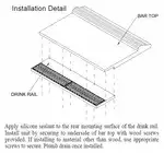 Glastender DR-42L Drink Rail