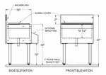 Glastender IBA-24-ED Underbar Ice Bin/Cocktail Unit